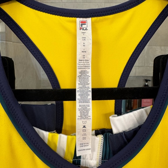Fila Yellow and Navy Tennis Dress - Picture 2 of 5